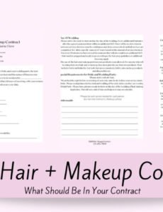 Bridal Hair And Makeup Contract Template Pdf Sample