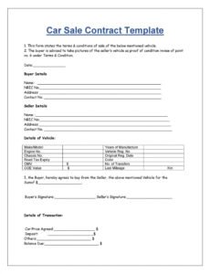 Buy Here Pay Here Contract Template Excel Example