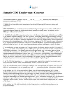 Costum 3 Month Trial Period Employment Contract Template Excel