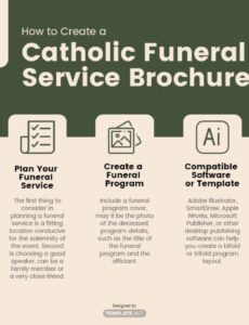 Costum Catholic Funeral Mass Booklet Template Doc Example