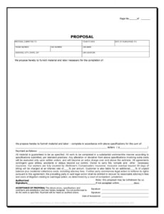 Costum Construction Contract Terms And Conditions Template  Example