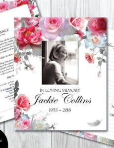 Costum Funeral Guest Book Template Word
