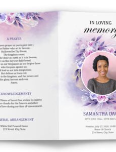 Costum Funeral Memory Board Template Doc