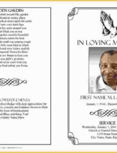 Costum Funeral Remembrance Cards Template