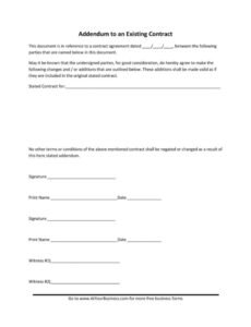 Editable Amendment Change Of Employment Contract Letter Template  Example