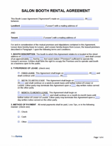 Editable Beauty Salon Contract Of Employment Template