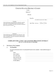 Editable Breach Of Contract Settlement Agreement Template Pdf