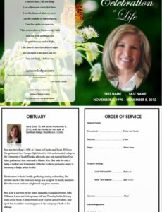 Editable Catholic Funeral Mass Program Template Doc