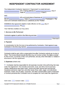 Editable Construction Contract Terms And Conditions Template