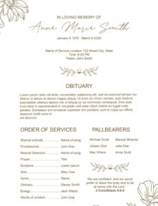 Editable Funeral Home Contract Template