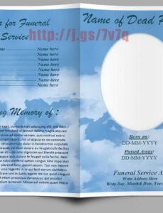 Editable Spanish Funeral Program Template Pdf