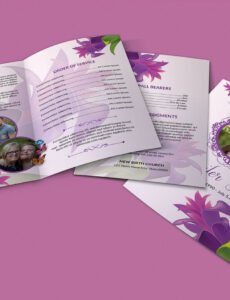 Floral Funeral Program Templates Word Example