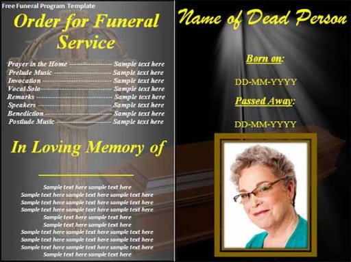 Free African American Funeral Program Template Excel Sample