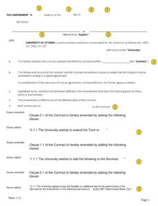 Free Amendment Change Of Employment Contract Letter Template Doc Example