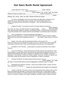 Free Beauty Salon Contract Of Employment Template