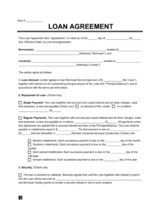 Free Contract To Pay Back Money Template  Sample
