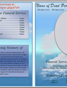 Free Episcopal Funeral Program Template Word