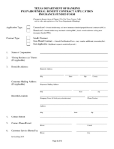 Funeral Home Contract Template Word Example
