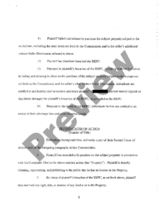 Printable Breach Of Contract Complaint Template Florida
