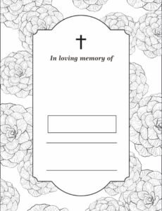 Printable Episcopal Funeral Program Template Excel Sample