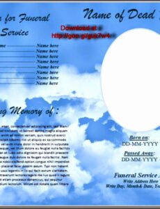 Printable Episcopal Funeral Program Template Pdf Sample