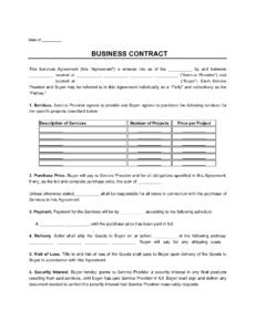 Professional Contract For Work To Be Performed Template Word Example