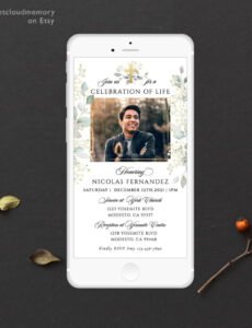 Professional Digital Funeral Invitation Template Excel Sample