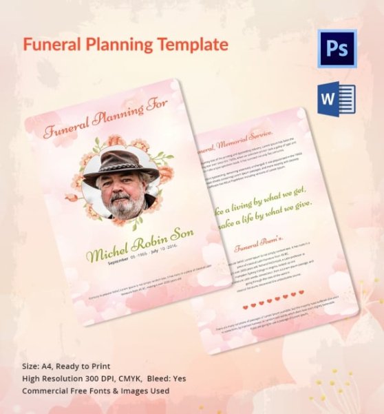 Professional Funeral Planning Declaration Template Doc Example