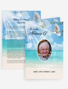 Professional Funeral Remembrance Cards Template Excel Example