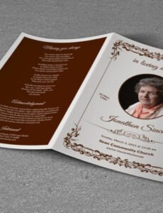 Professional Traditional Catholic Funeral Program Template Excel Example
