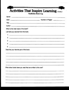 Best Book Report For 4Th Graders Template Doc Example