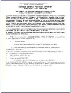 Best Florida Durable Power Of Attorney Template Doc Sample