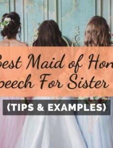 Best Maid Of Honor Speech Template Sister Excel Sample