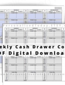 Cash Register Till Balance Shift Sheet In Out Template Pdf Example