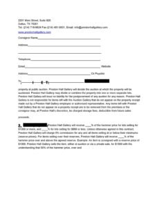 Consignment Sales Contract Template  Sample