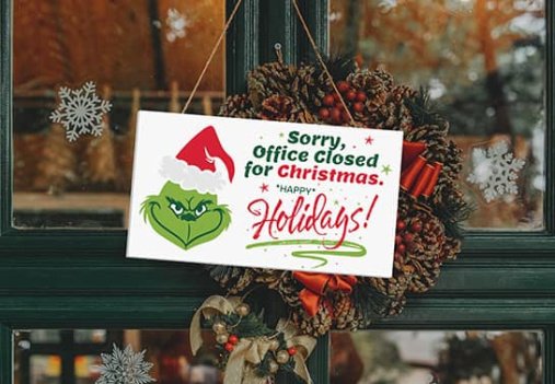 Editable Office Closed For Holiday Message Template Word Sample