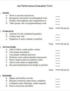 Editable Self Evaluation For Performance Review Template Excel Example