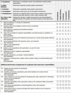 Editable Self Evaluation For Performance Review Template Word Sample