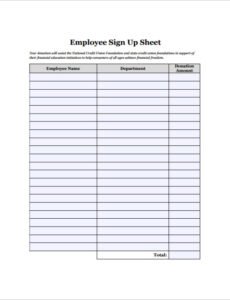 Editable Sign In And Out Sheet Template Word Example