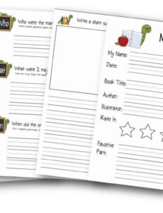 Free Book Report For 4Th Graders Template Pdf