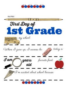 Free First Day Of School Sign Template Doc