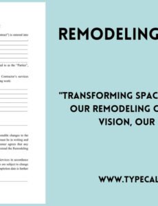 Free Kitchen Remodel Contract Template Doc