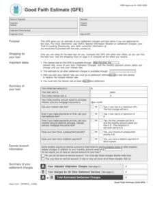 Good Faith Estimate Template For Therapists  Example