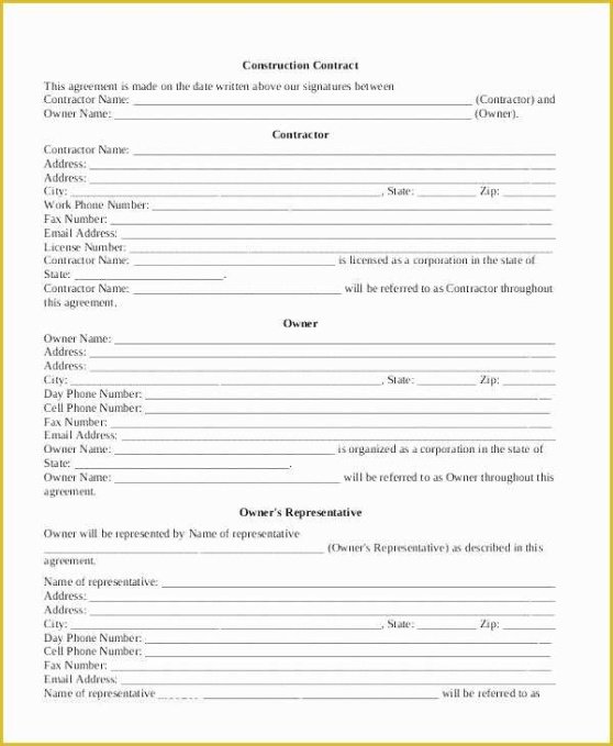 Kitchen Remodel Contract Template Pdf Sample