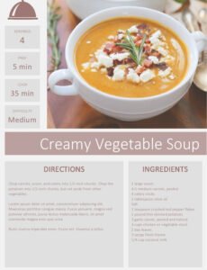 Make Your Own Recipe Book Template Word Example