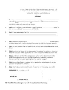 Printable Affidavit Of Marriage For Immigration Template Pdf
