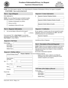 Printable Freedom Of Information Act Request Template Doc Sample