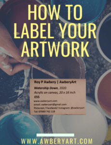 Professional Art Exhibit Art Gallery Labels Template  Example