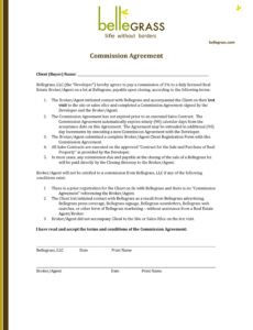 Professional Commission Only Sales Contract Template Excel