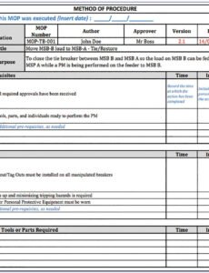 Professional Lock Out Tag Out Procedures Template Pdf